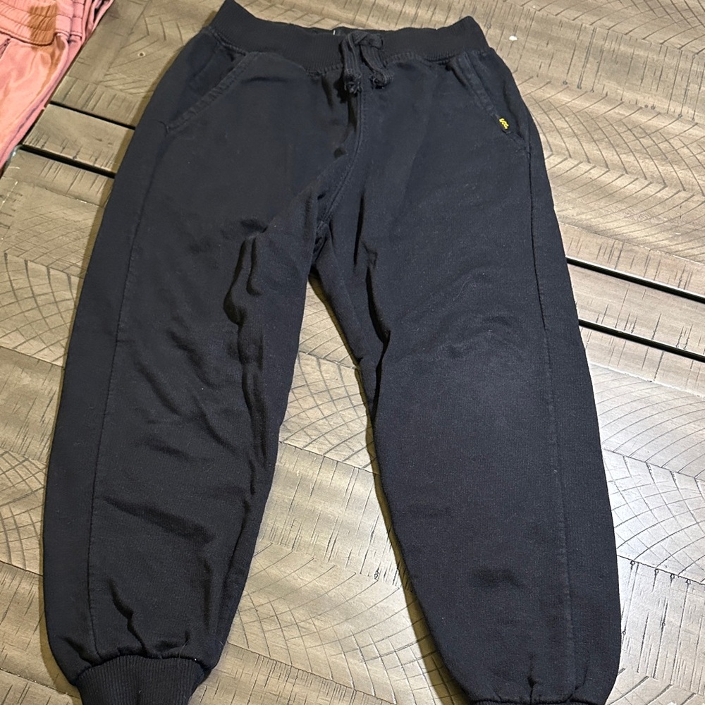 Lee Kids Black Jogger Sweatpants with Yellow Logo